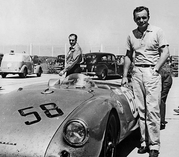 Porsche Typ 550 Spyder in Buenos Aires (1000 km) 1954, Person_ Jaroslav Juhan, Sieger der Sportwagenklasse bis 1500 ccm, 9. Platz im Gesamtklassement